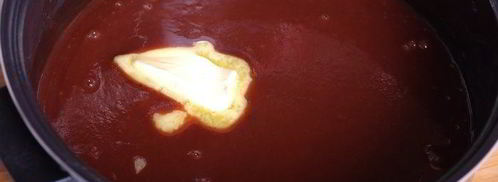 сливовый джем-соус с горьким шоколадом. Шаг 9