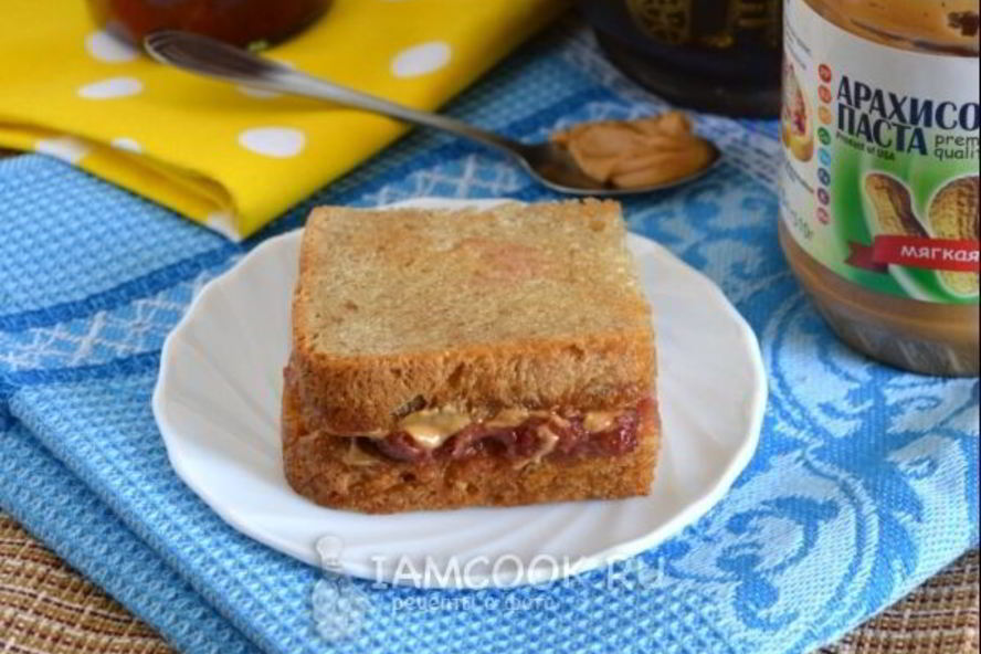 Рецепт тостов с арахисовым маслом и джемом