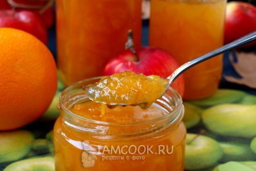 Рецепт яблочного джема с апельсинами на зиму