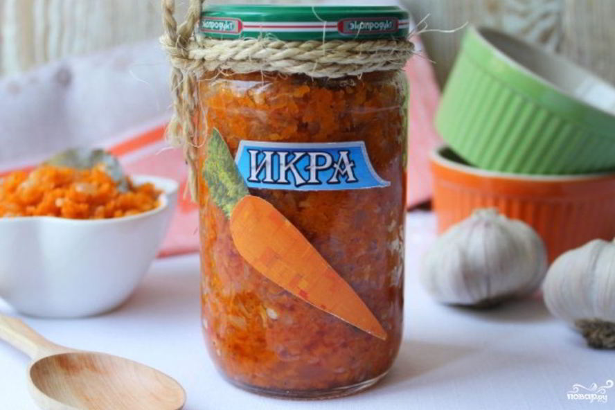 Рецепт икры из моркови и лука на зиму
