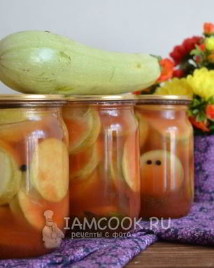 Кабачки с кетчупом чили на зиму