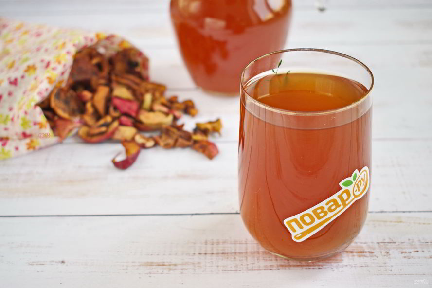 Рецепт компота из сушеных яблок