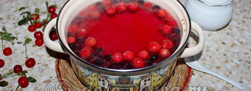 компот из вишни и черной смородины. Шаг 6