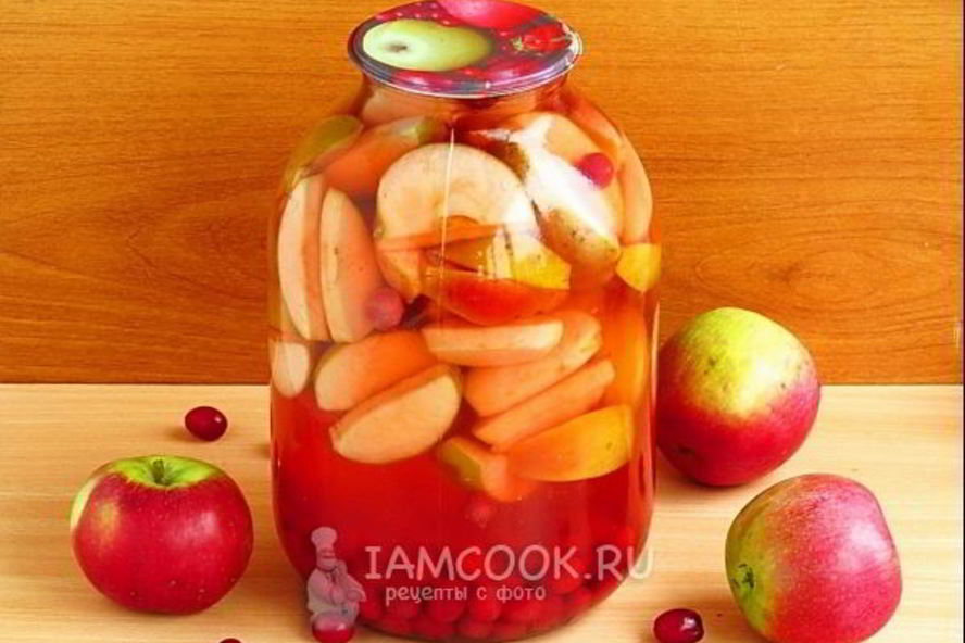 Рецепт компота из яблок и кизила