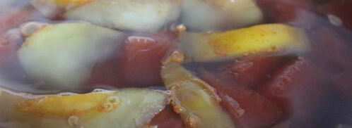 летний компот с арбузом, яблоком и ягодами. Шаг 4