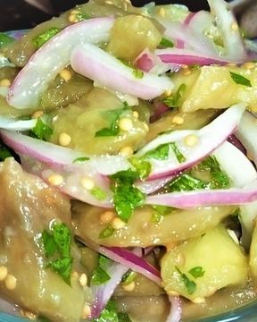 Маринованные баклажаны с луком