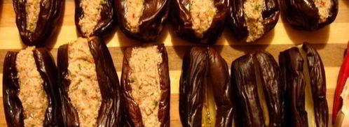 маринованные баклажаны с ореховой начинкой. Шаг 2