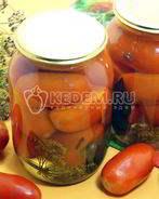 Маринованные помидоры в литровых банках на зиму