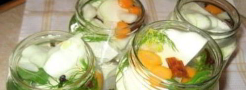 патиссоны, маринованные кусочками. Шаг 3