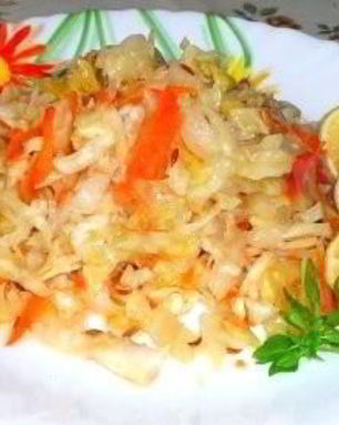 Быстрая капуста горячим способом в рассоле