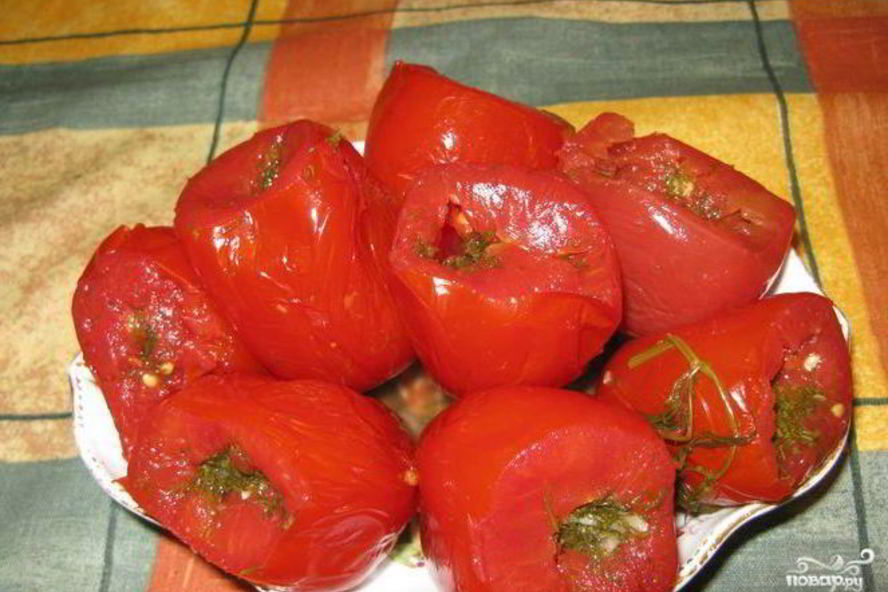 Рецепт малосольных помидоров