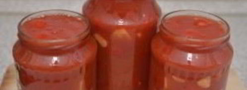 помидоры в собственном соку с чесноком. Шаг 4