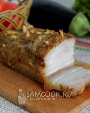 Сало с горчицей