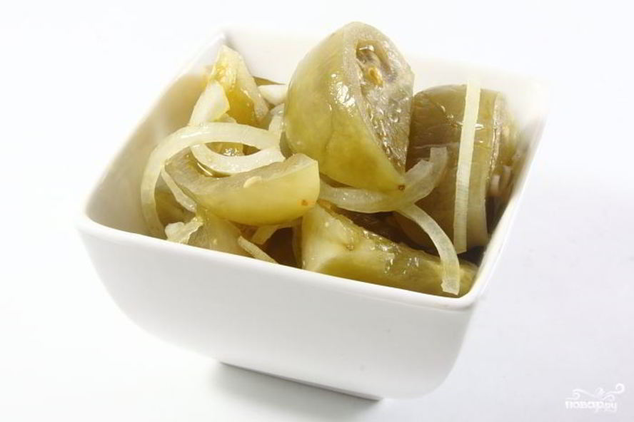 Рецепт соленых зеленых помидоров