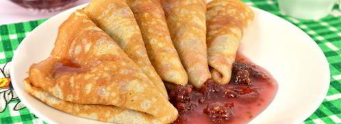 блинчики на молоке и малиновом варенье. Шаг 5