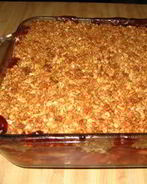 Крисп с яблоками и клюквенным вареньем