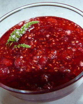 Малиновое варенье с мятой