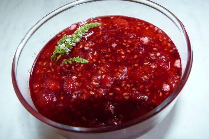 Рецепт малинового варенья с мятой