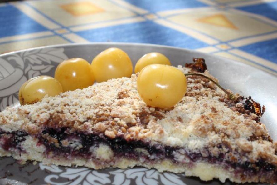 Рецепт посыпушки с черносмородиновым вареньем