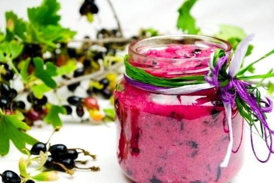 Рецепт варенья из смородины, перетертое с сахаром