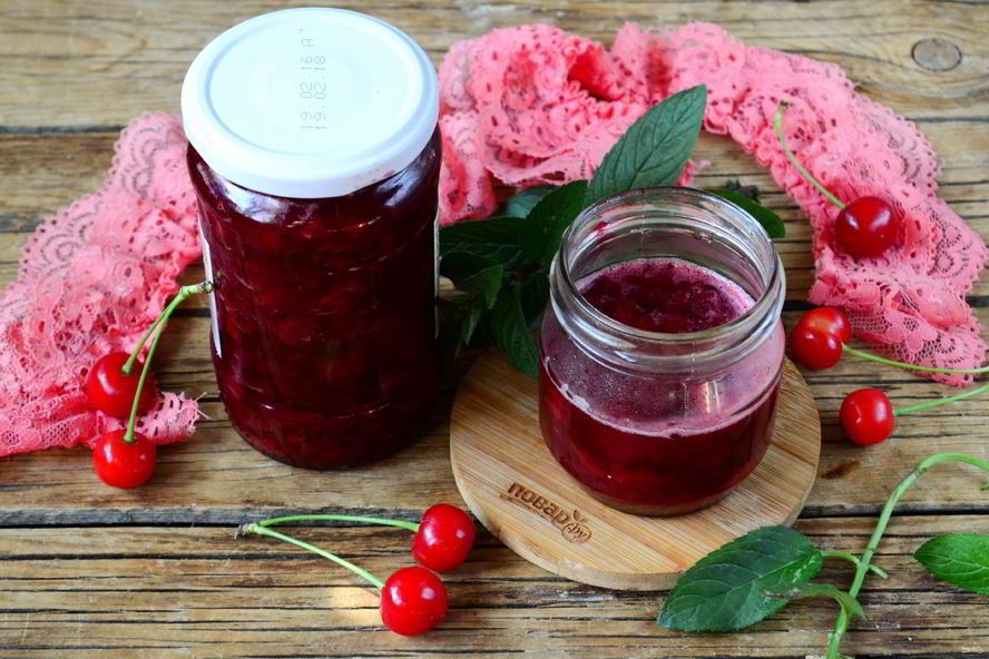 Рецепт вишневого варенья с мятой