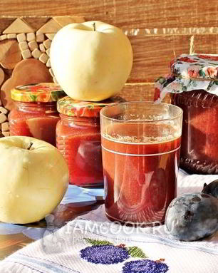 Яблочно-сливовый сок на зиму