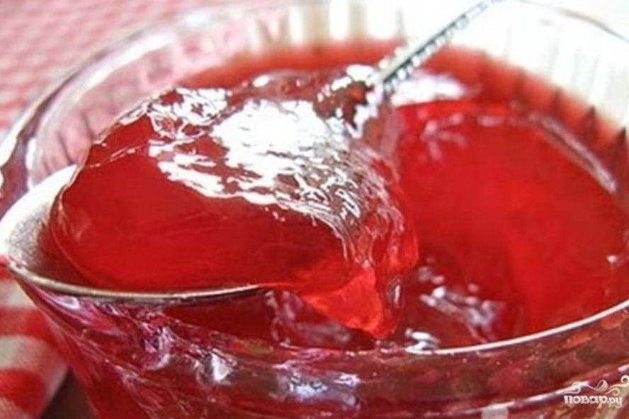 Рецепт желе из вишни на зиму без желатина