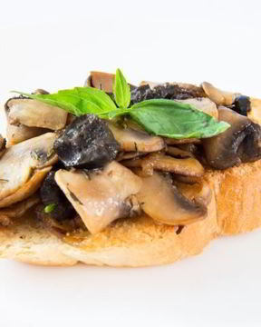 Брускетта с грибами