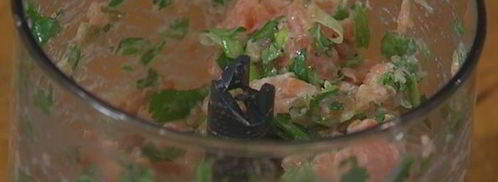 рыбный гамбургер с манго-майонезом. Шаг 5