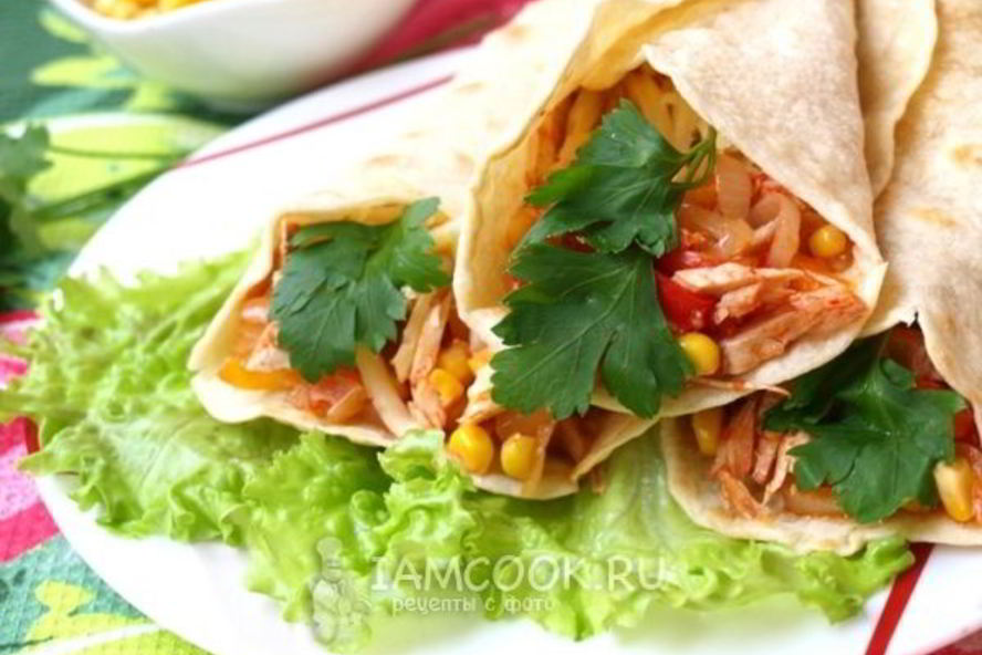 Рецепт буррито с курицей