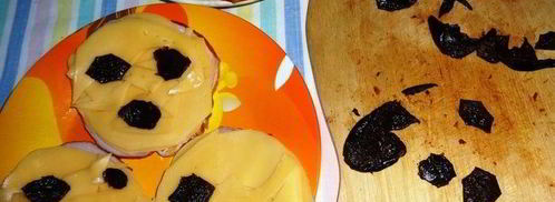 бутерброды футбольный мяч. Шаг 7