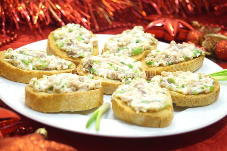 Рецепт бутербродов с печенью трески