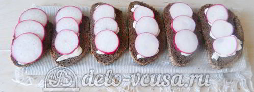 бутерброды с редиской. Шаг 3