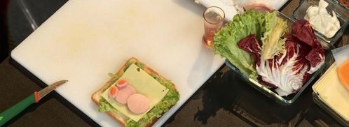 детские бутерброды львенок и зайчонок. Шаг 2