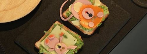 детские бутерброды львенок и зайчонок. Шаг 6