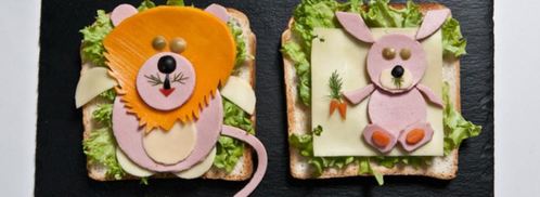 детские бутерброды львенок и зайчонок. Шаг 7