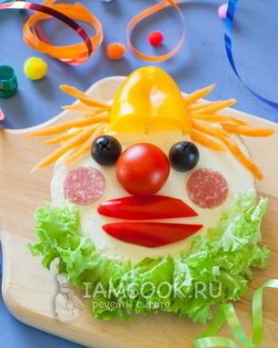 Детский бутерброд Клоун