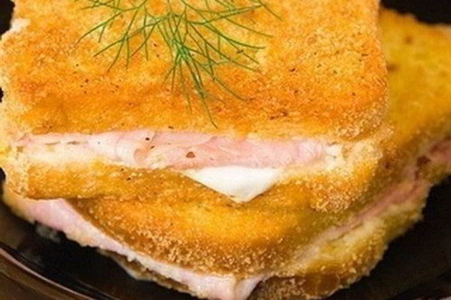 Рецепт горячего бутерброда с ветчиной в рубашке