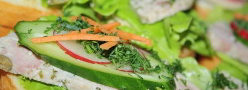 яркие бутерброды с домашней ветчиной к завтраку. Шаг 4