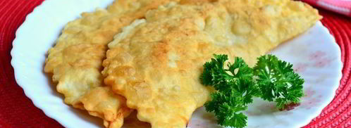 хрустящие чебуреки со смешанным фаршем. Шаг 11