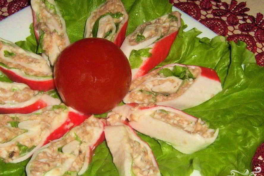 Рецепт фаршированных крабовых палочек