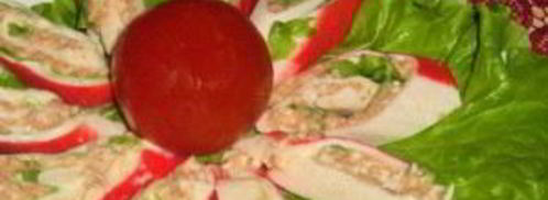 фаршированные крабовые палочки. Шаг 6