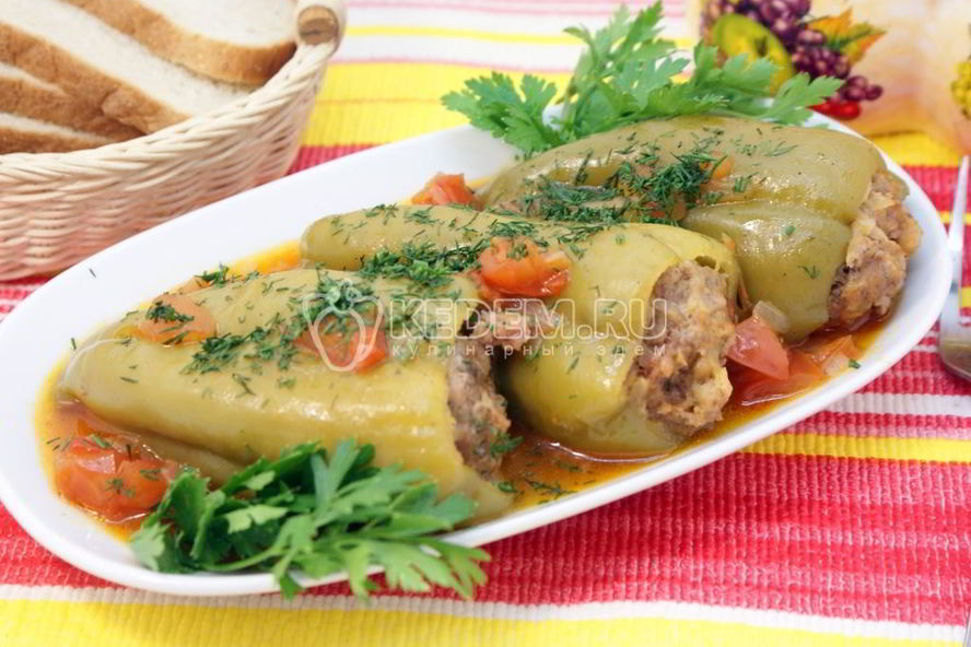 Рецепт фаршированных перцев с томатами