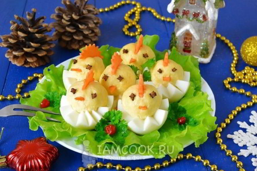 Рецепт фаршированных яиц цыплята