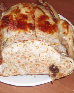 Галантин — курица фаршированная блинчиками