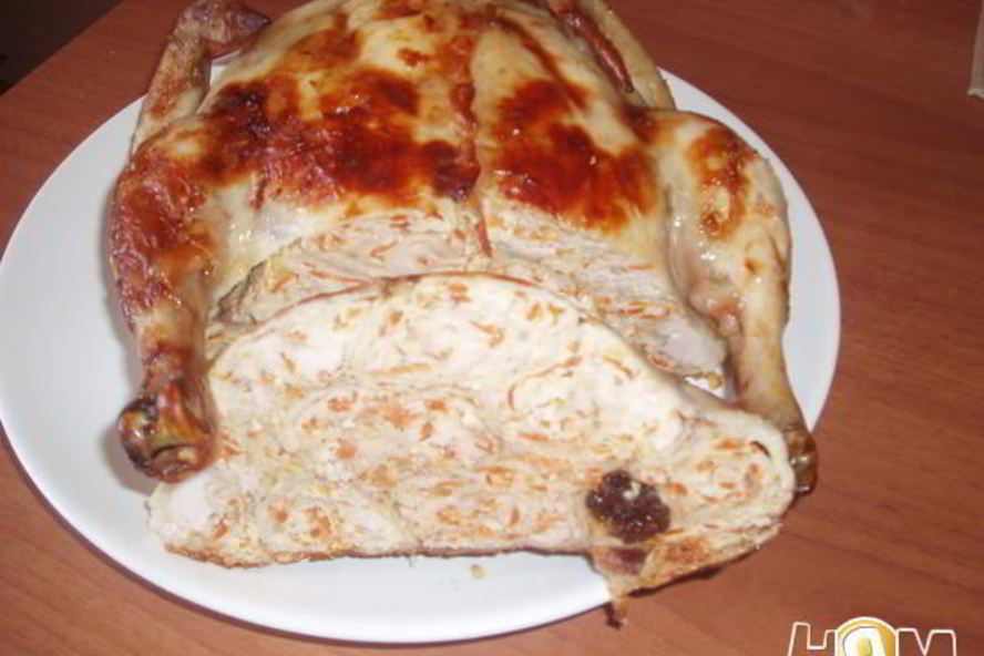 Рецепт галантина — курицы фаршированной блинчиками