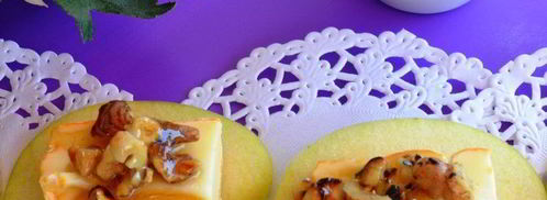 канапе француженка из яблок, сыра и орехов. Шаг 4