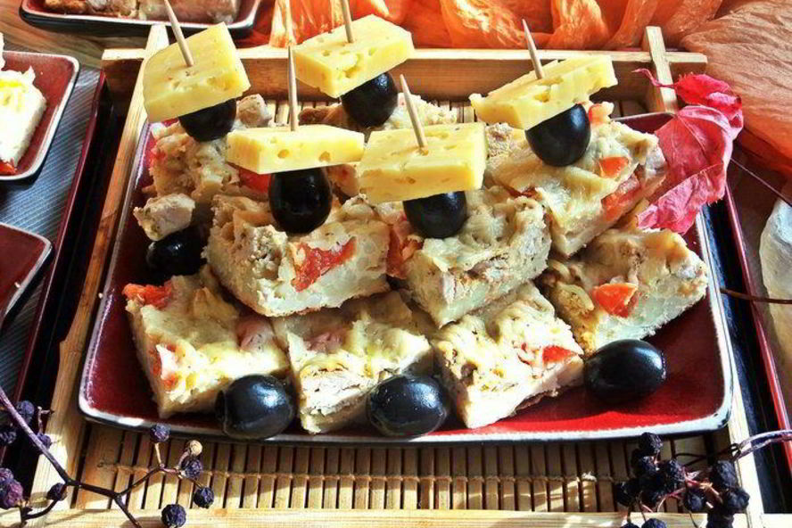 Рецепт канапе из спагетти