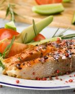 Маринованная семга гриль