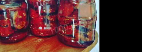 огонек из баклажан с болгарским перцем и помидор. Шаг 3